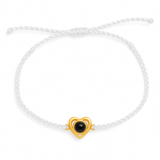 Personligt hjertearmbånd med foto