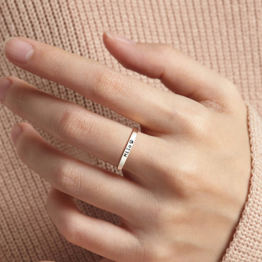 Personlig ring med kæledyrs navn