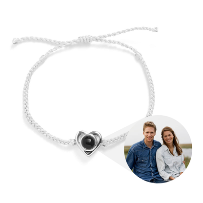 Personligt hjertearmbånd med foto