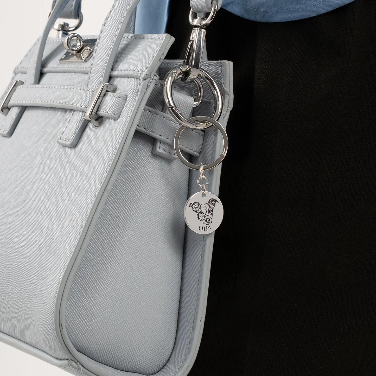 Personlig nøglering med kæledyrs ansigt