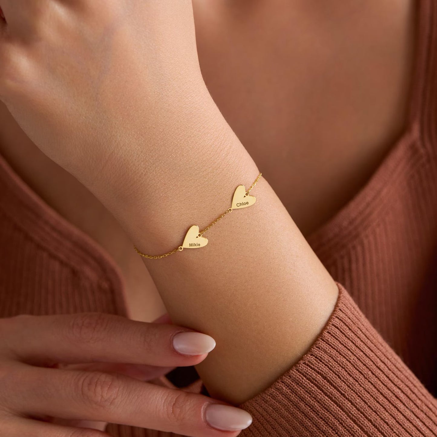 Personligt armbånd med indgraveret hjerte