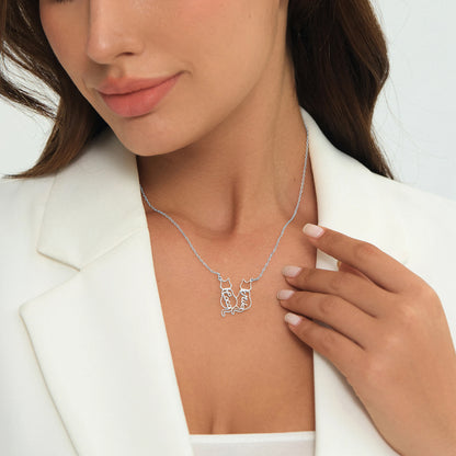 Personligt kattehalskæde med navn