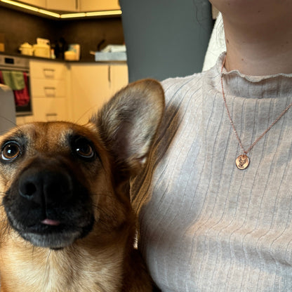 Personlig halskæde med kæledyrsfoto