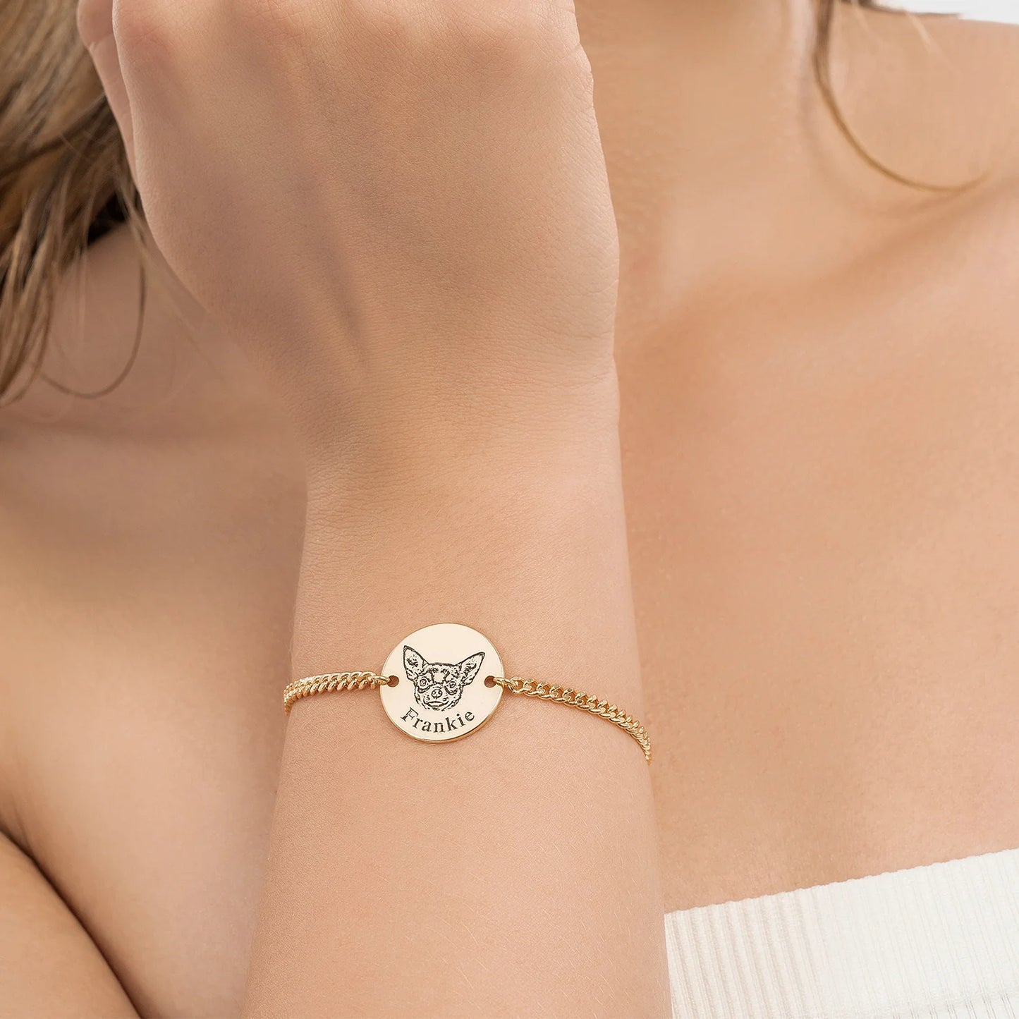 Personligt armbånd med kæledyrs ansigt