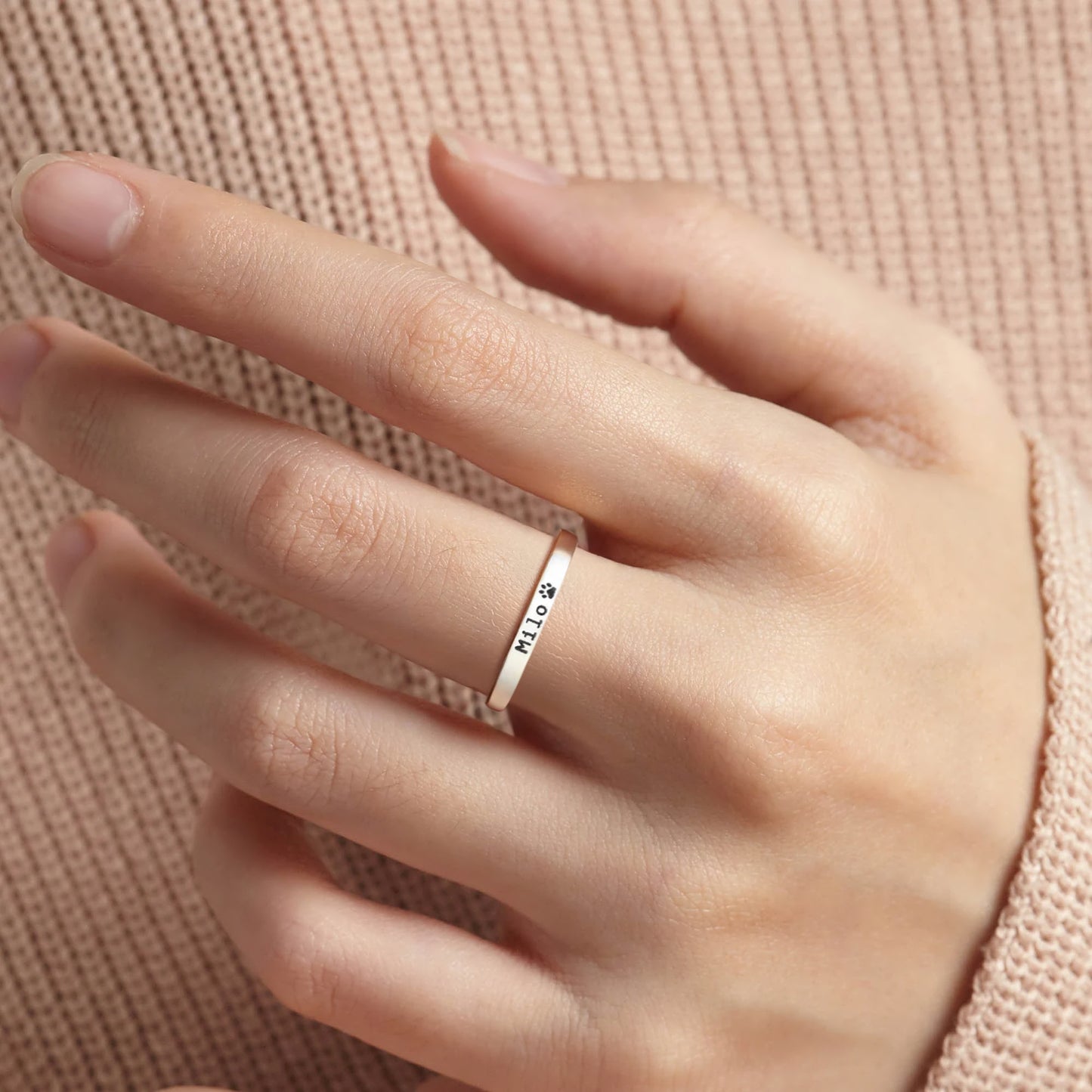 Personlig ring med kæledyrs navn