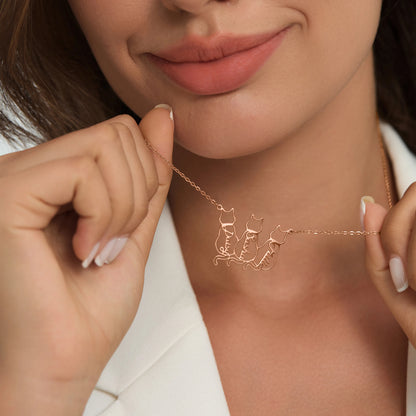 Personligt kattehalskæde med navn