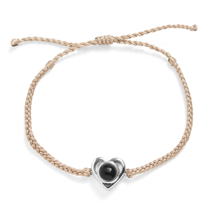 Personligt hjertearmbånd med foto