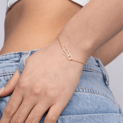 Personligt armbånd med kattens navn