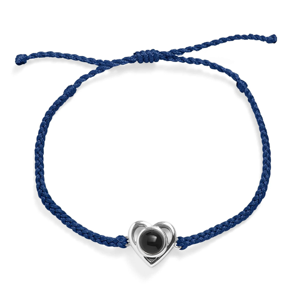 Personligt hjertearmbånd med foto