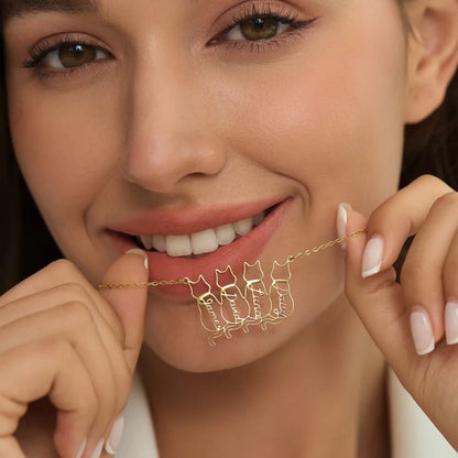 Personligt kattehalskæde med navn