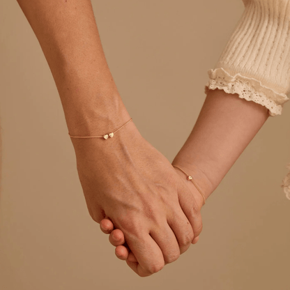 Personligt armbånd med hjerte og initialer