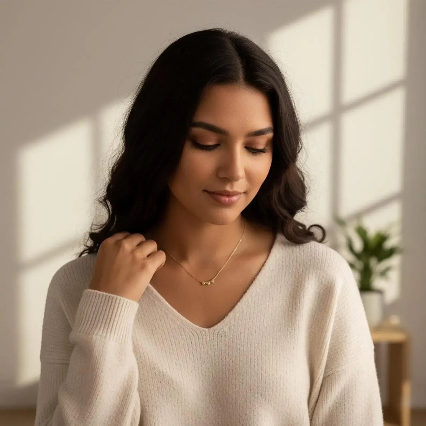 Personlig halskæde med hjerte og initialer